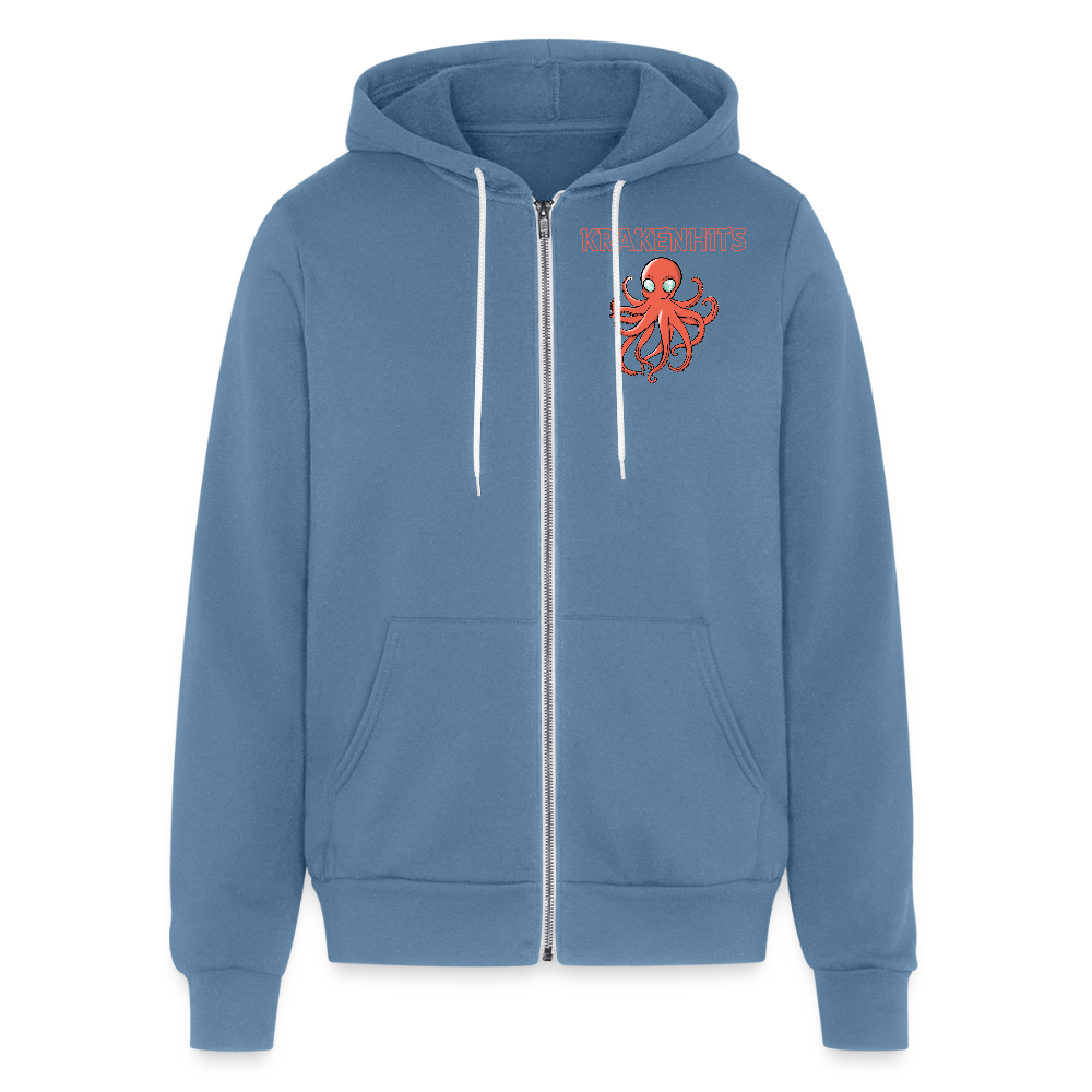 Bella + Canvas Unisex Full Zip Hoodie - steel blue