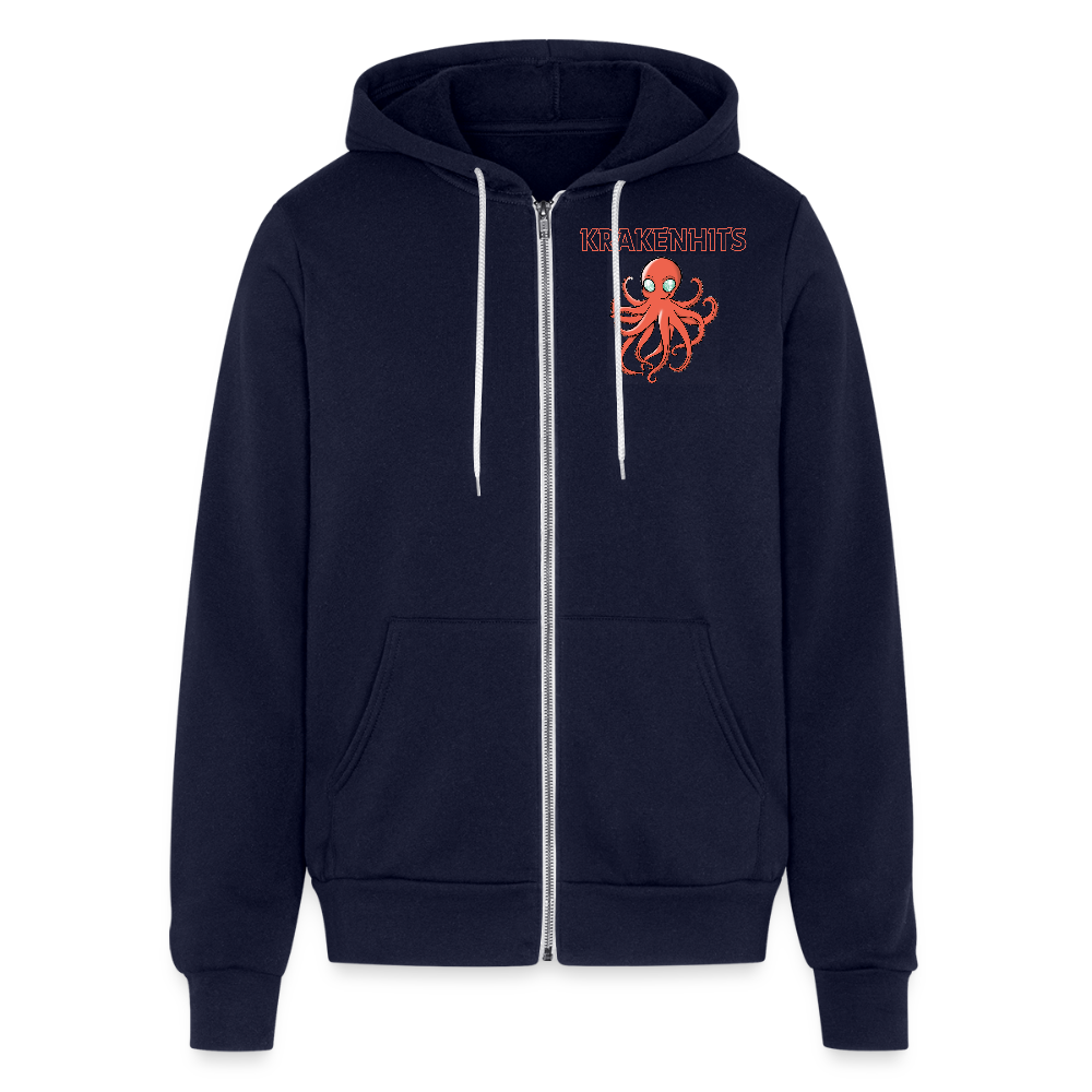Bella + Canvas Unisex Full Zip Hoodie - navy