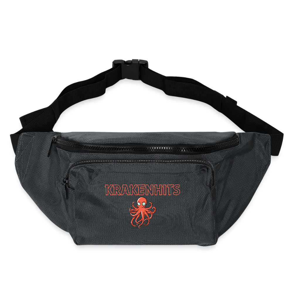 Large Crossbody Hip Bag - charcoal gray