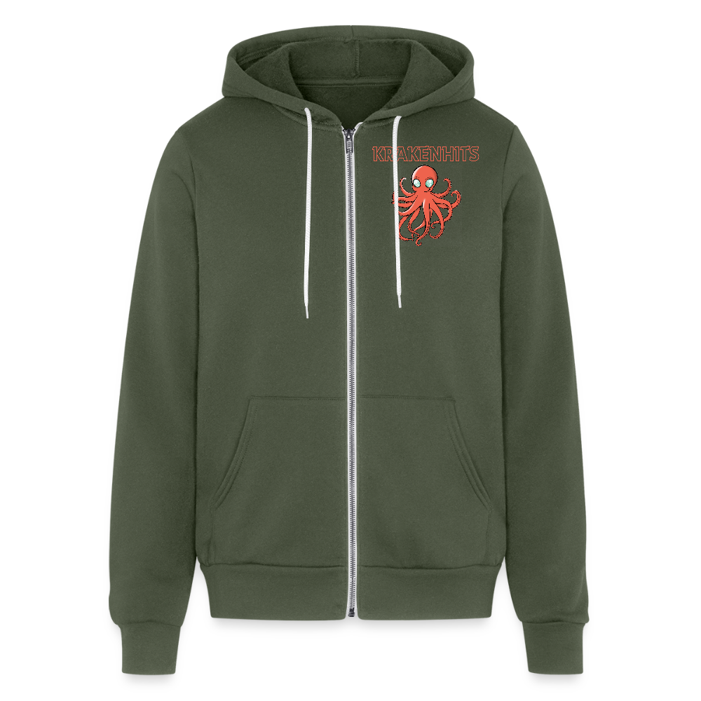 Bella + Canvas Unisex Full Zip Hoodie - military green