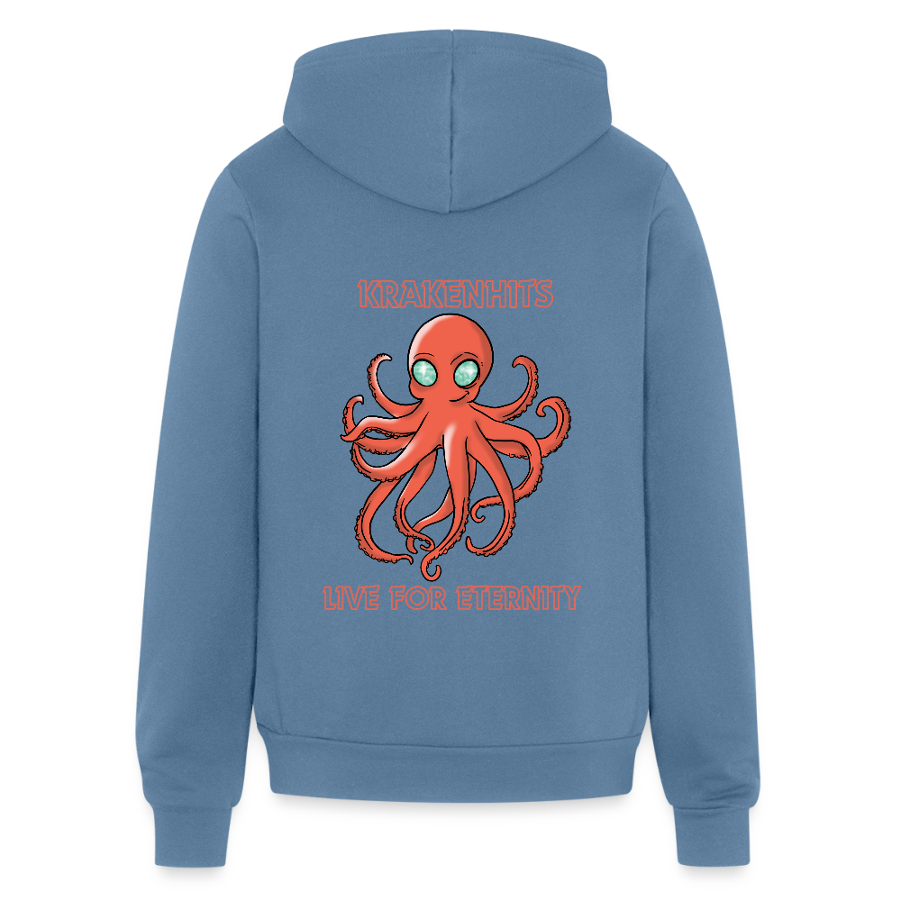 Bella + Canvas Unisex Full Zip Hoodie - steel blue