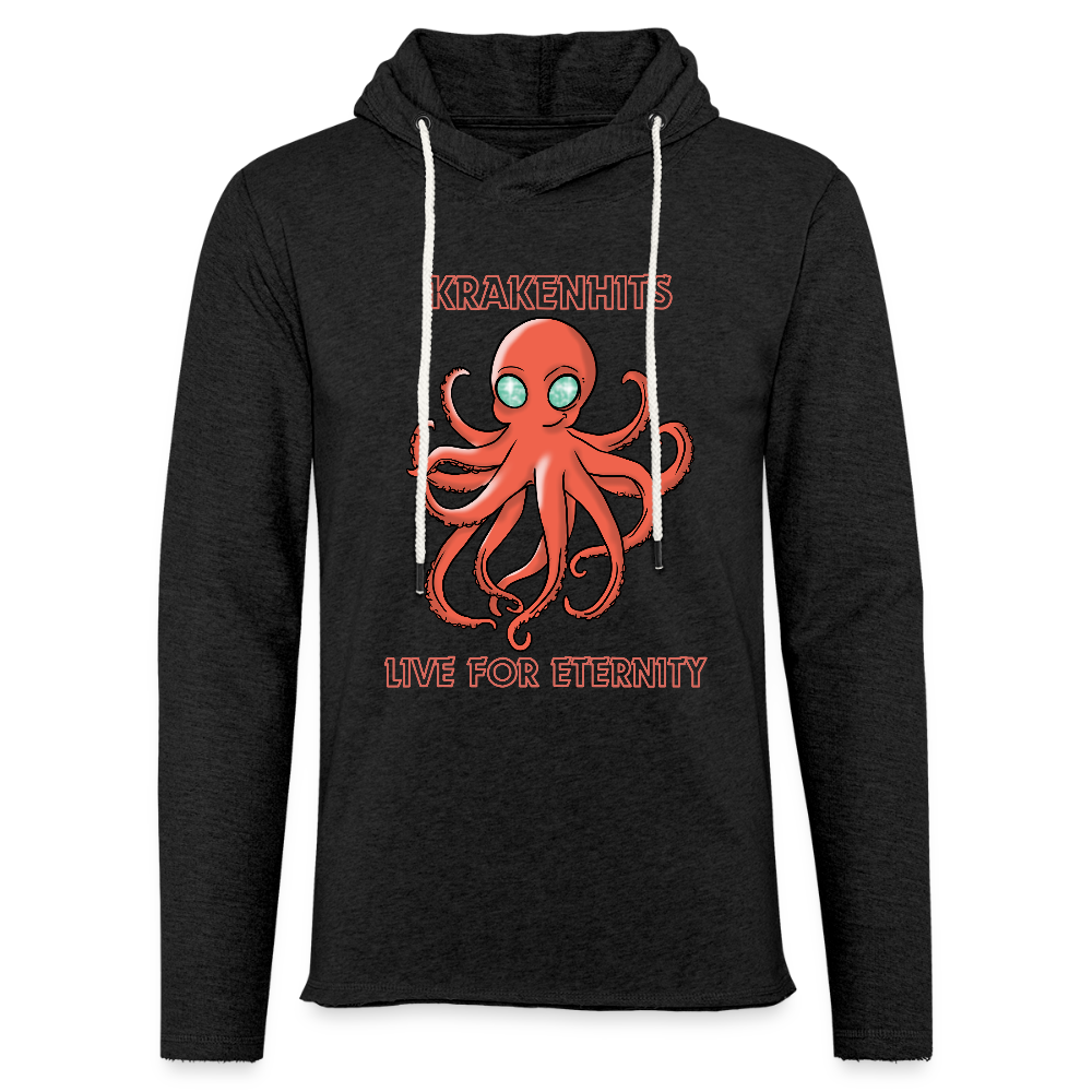Unisex Lightweight Terry Hoodie - charcoal grey