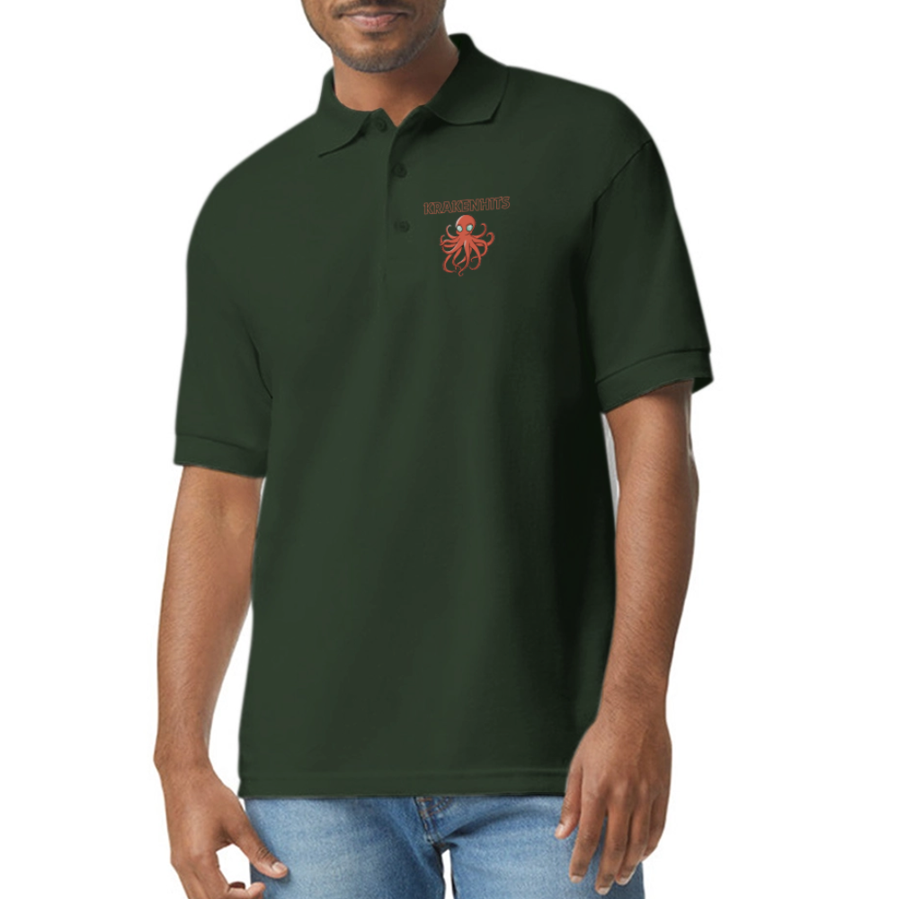 Gildan Unisex 50/50 Jersey Polo - forest green
