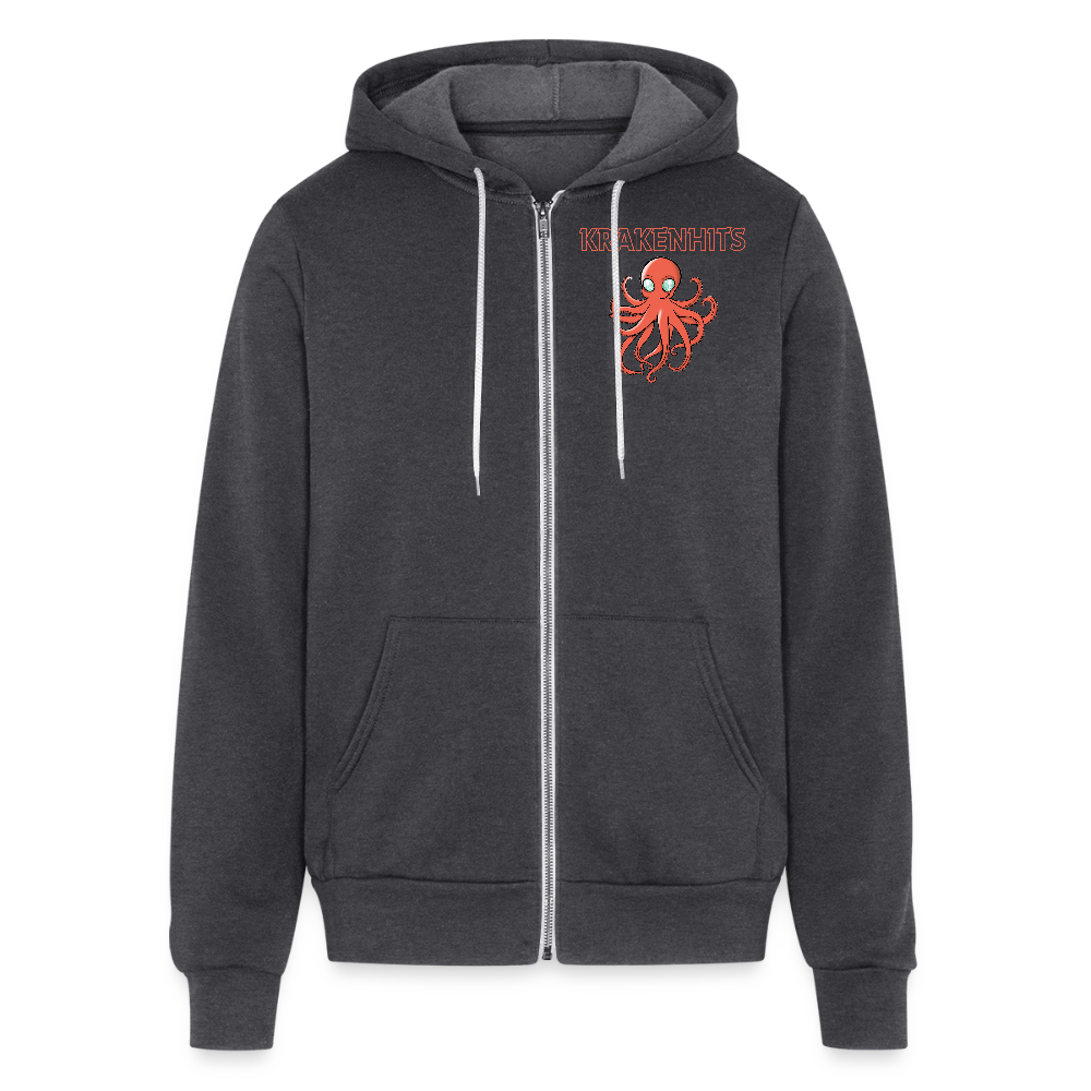 Bella + Canvas Unisex Full Zip Hoodie - charcoal grey