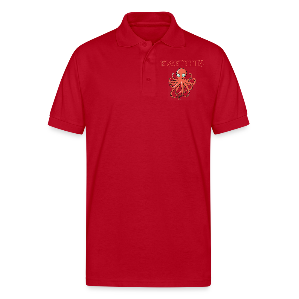Gildan Unisex 50/50 Jersey Polo - red