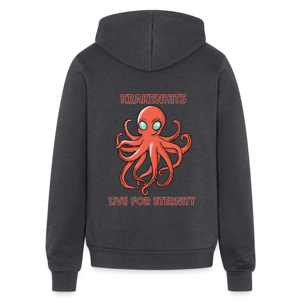 Bella + Canvas Unisex Full Zip Hoodie - charcoal grey