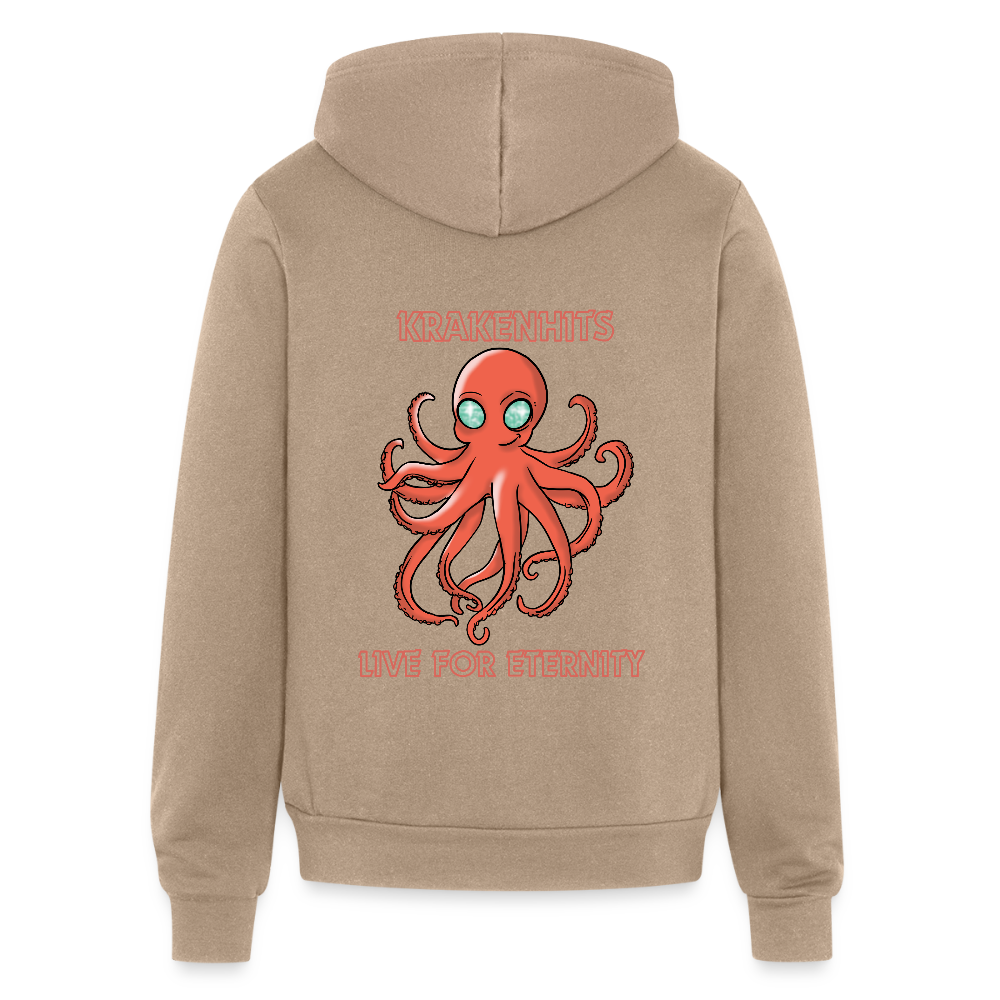 Bella + Canvas Unisex Full Zip Hoodie - tan