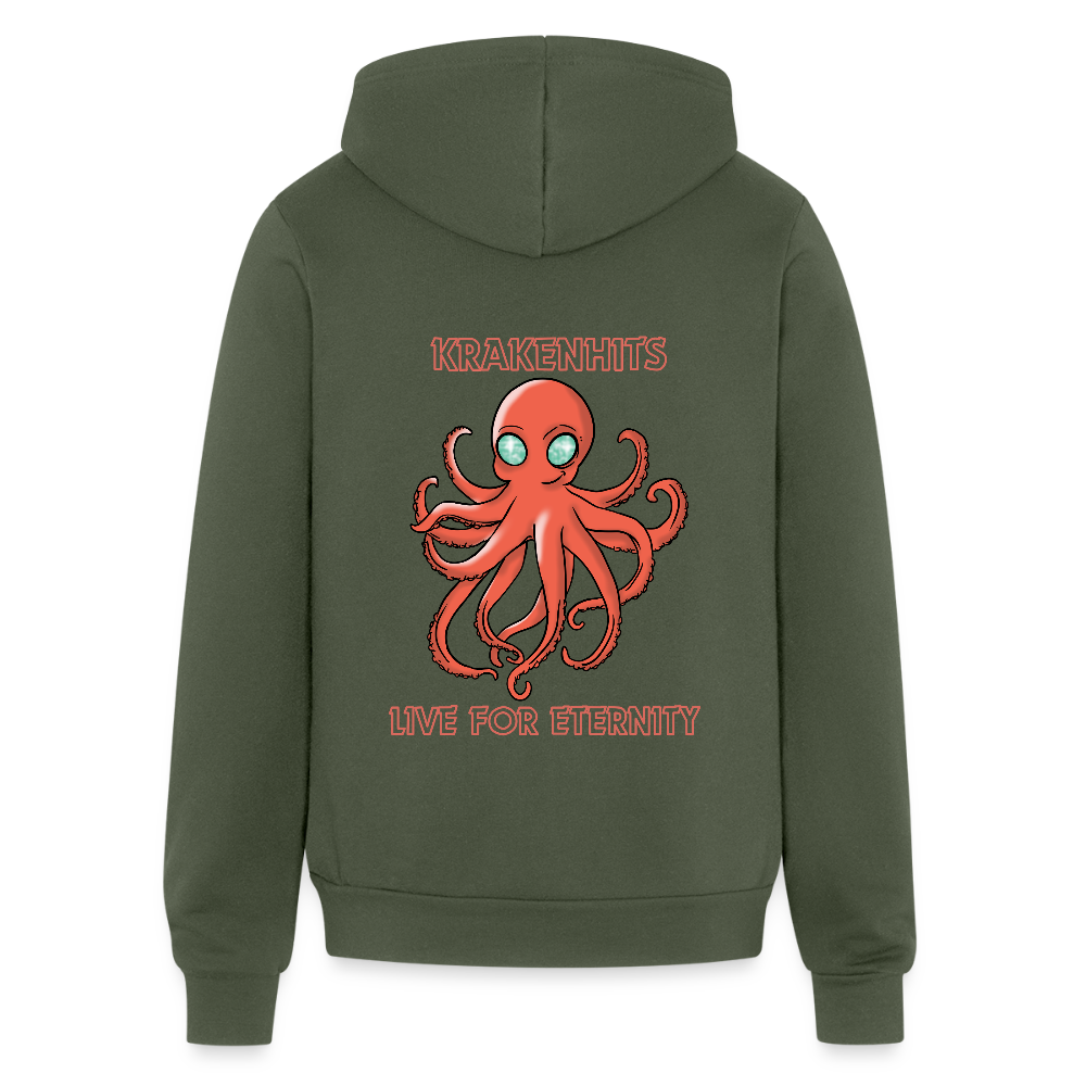 Bella + Canvas Unisex Full Zip Hoodie - military green